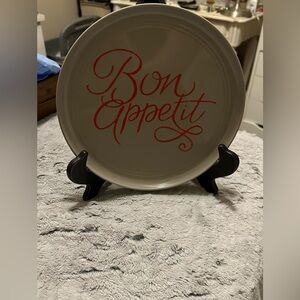Bon Appetit Plate - Red Script